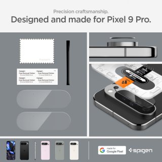 Osłona Aparatu SPIGEN Optik.Tr ”Ez Fit” Camera Protector 2-Pack Google Pixel 9 PRO Crystal Clear