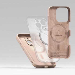 Ringke Silicone Magnetic Magsafe Iphone 16 PRO MAX Pink Sand