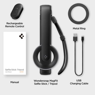 SPIGEN S571w Magsafe BLUETOOTH Selfie Stick Tripod Black