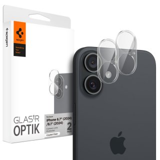 Osłona Aparatu SPIGEN Optik Glas.Tr Camera Protector 2-Pack Iphone 16 / 16 PLUS Crystal Clear