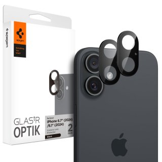 Osłona Aparatu SPIGEN Optik Glas.Tr Camera Protector 2-Pack Iphone 16 / 16 PLUS Black