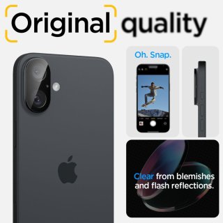 Osłona Aparatu SPIGEN Optik Glas.Tr Camera Protector 2-Pack Iphone 16 / 16 PLUS Black