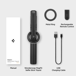 SPIGEN S580w Magsafe BLUETOOTH Selfie Stick Long Tripod Black