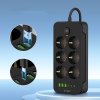 Tech-Protect Pc6x6 Power Strip 3 USB & 3 Type-C & 6 Socket 200Cm Black