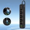 Tech-Protect Pcl4x3 Power Strip Long 2 USB & 1 Type-C & 4 Socket 200Cm Black