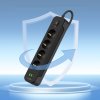Tech-Protect Pcl4x3 Power Strip Long 2 USB & 1 Type-C & 4 Socket 200Cm Black
