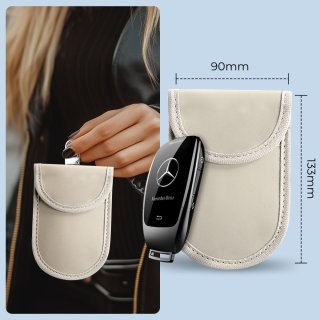 Klatka Faradaya Tech-Protect Klr100 Pouch Keyless Rfid Signal Blocker Case Caffe Latte