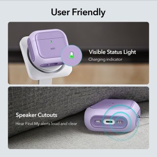 Esr Orbit Halolock Magsafe Apple Airpods 4 Purple