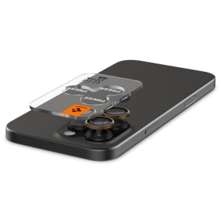 Osłona Aparatu SPIGEN Optik PRO Glas.Tr ”Ez Fit” Camera Protector 2-Pack Iphone 16 PRO / PRO MAX Desert Titanium