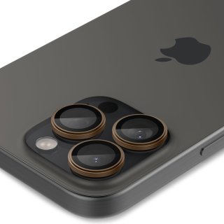 Osłona Aparatu SPIGEN Optik PRO Glas.Tr ”Ez Fit” Camera Protector 2-Pack Iphone 16 PRO / PRO MAX Desert Titanium