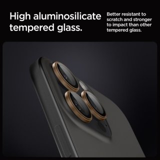Osłona Aparatu SPIGEN Optik PRO Glas.Tr ”Ez Fit” Camera Protector 2-Pack Iphone 16 PRO / PRO MAX Desert Titanium