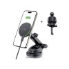 Tech-Protect Mm15w-V7 Qi2 Magnetic Magsafe Dashboard & Vent Car Mount Wireless Charger 15W Black