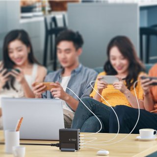 Tech-Protect Dc140w-GAN 5-Port Desktop Charger PD 140W / Qc3.0 Black