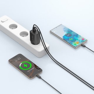 Tech-Protect Nc45w-GAN 2-Port Network Charger PD 45W Black