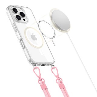 Tech-Protect Flexair Chain Magsafe Iphone 16 PRO MAX Grey & Pink
