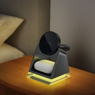 Tech-Protect Qi15w-A43 3In1 Magnetic Magsafe Wireless Charger Baby Pink