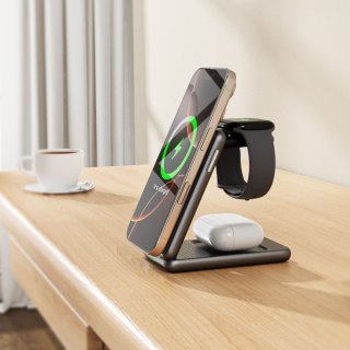 Tech-Protect Qi15w-A42 3In1 Magnetic Magsafe Wireless Charger Desert Gold