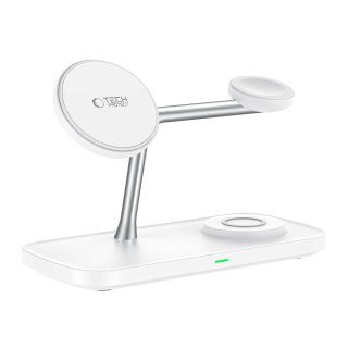 Tech-Protect Qi15w-A45 3In1 Magnetic Magsafe Wireless Charger White