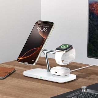 Tech-Protect Qi15w-A45 3In1 Magnetic Magsafe Wireless Charger White