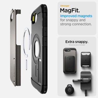SPIGEN Tough Armor Mag Magsafe Iphone 16E Gunmetal
