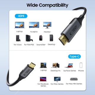 Tech-Protect Ultraboost Cable Type-C To HDMI 2.0 4K 60Hz 180Cm Black