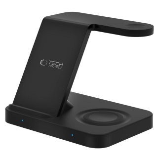 Tech-Protect Qi15w-A37 3In1 Wireless Charger For ANDROID & Apple Black