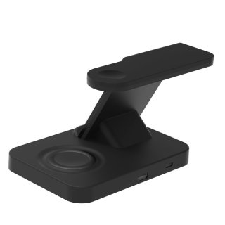 Tech-Protect Qi15w-A37 3In1 Wireless Charger For ANDROID & Apple Black