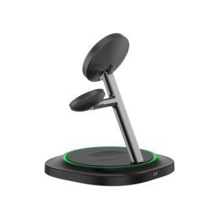 Tech-Protect Qi15w-A46 3In1 Magnetic Magsafe Wireless Charger Black