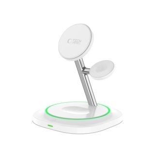 Tech-Protect Qi15w-A46 3In1 Magnetic Magsafe Wireless Charger White