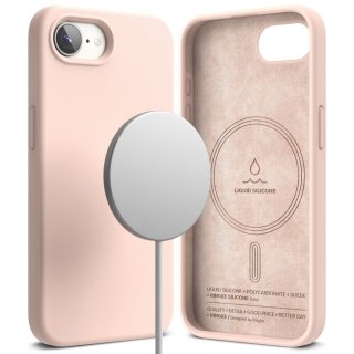 Ringke Silicone Magnetic Magsafe Iphone 16E Pink Sand