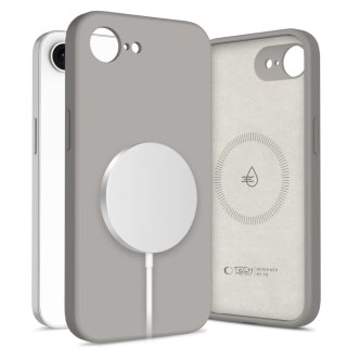 Tech-Protect Liquid Silicone Magsafe Iphone 16E Stone Grey