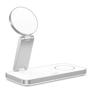 Tech-Protect Qi15w-A47 3In1 Magnetic Magsafe Wireless Charger White