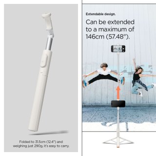 SPIGEN S541w BLUETOOTH Selfie Stick Tripod Dune Beige