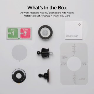 SPIGEN Mft13 Magnetic Magsafe Dashboard & Vent Car Mount Silver