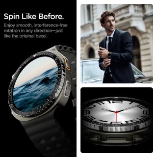 SPIGEN Bezel Tune Diver Samsung Galaxy Watch 8 (44 MM) Black