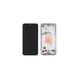 Wyświetlacz LCD Ekran  Digitizer Ramka do Samsung Galaxy S23 FE SM-S711  Service Pack Oryginał Biały Srebrny GH82-32854B