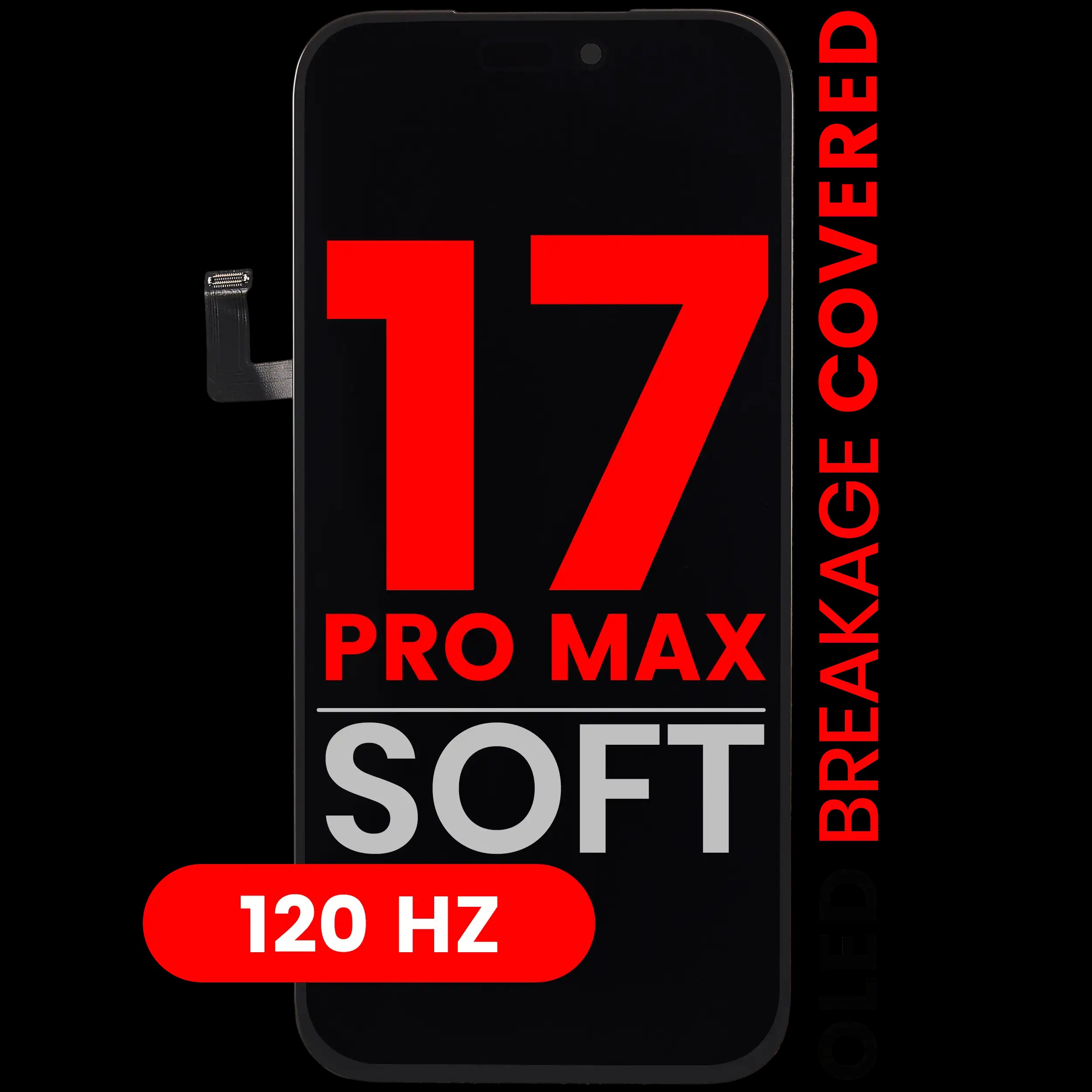 Wyświetlacz Lcd + Ekran Dotykowy iPhone 17 Pro Max JK OLED SOFT 120 mh AQ7