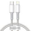 BASEUS DATA PD20W TYPE-C TO LIGHTNING CABLE 100CM WHITE