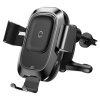Baseus Smart Vehicle Bracket Wireless Charger elektrycznie zamykany uchwyt samochodowy do kratki bezprzewodowa ładowarka Qi z czujnikiem podczerwieni (WXZN-01) czarny