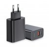 BASEUS SPEED PPS 2-PORT NETWORK CHARGER PD30W/QC3.0 BLACK