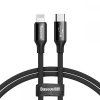 BASEUS YIVEN TYPE-C TO LIGHTNING CABLE 100CM BLACK