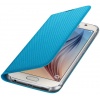 Oryginalne Etui Futerał Samsung Flip Wallet Fabric Cover EF-WG920BLEGWW Samsung Galaxy S6 G920 Niebieskie