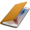 Oryginalne Etui Futerał Samsung Flip Wallet Fabric Cover EF-WG920BYEGWW Samsung Galaxy S6 G920 Żółte