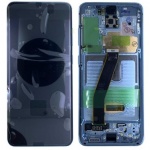 Samsung Galaxy S20 SM-G980 / SM-G981 5G Wyświetlacz LCD Ekran Szybka Dotyk Digitizer Ramka GH82-22123D GH82-22131D Niebieski Oryginał Service Pack